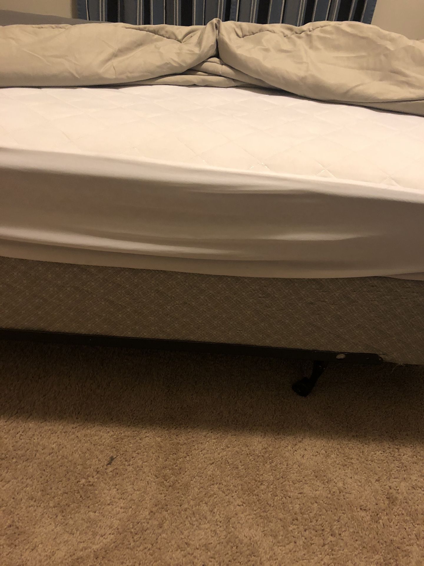 Twin size bed frame with headboard