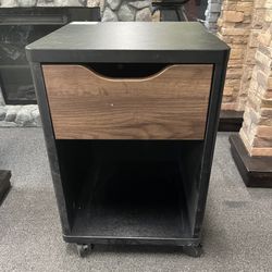 22.5inch black filing Cabinet night table