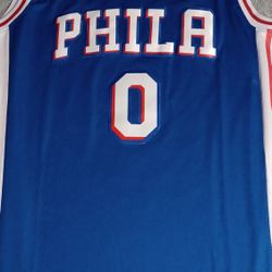 Tyrese Maxey Men's Size 2XL 2XLARGE Philadelphia 76ers Jersey Nike New Blue White 