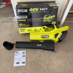 RYOBI 40V HP Brushless Whisper Series 160 MPH 650 CFM Cordless Battery Leaf Blower (Tool Only)