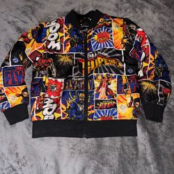 Born Fly Size 8Y "The Incredible Superfly" Comic Print Bomber Jacket