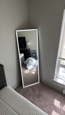 Full-Length LED mirror silver frame