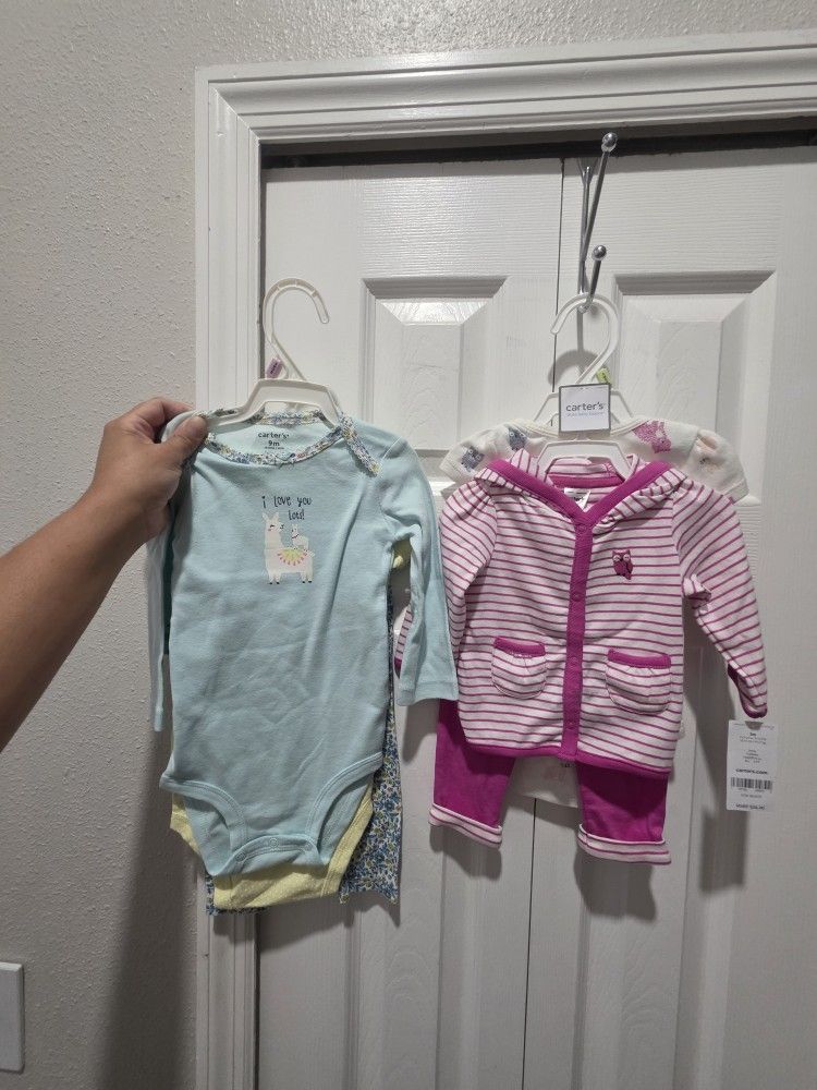 NWT Baby Girl 3piece Sets 3 And 9 Months