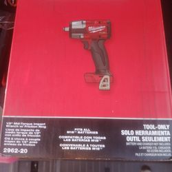 Unopened Milwakee 1/2" Mid Torque Impact Wrench W/ Friction Ring (Tool Only)