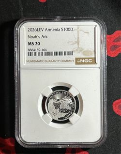 1/4 oz Noah's Ark Silver Coin NGC MS70
