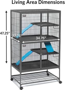 MidWest Homes 4-Tier for Ferrets & Small Animals Nation Double Unit Cage