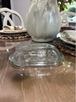 Princess House Crystal Heritage Covered Butter
