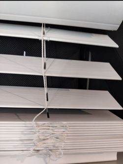 2" cordless faux wood window blinds in white