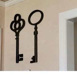 Vintage 2 Ft. Skeleton Key Set Tall Wall Decor Heavyweight Metal Collectible