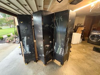 4 - Panel Asian Screen Room Divider (set of 2)