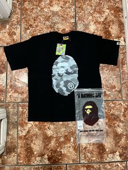 Bathing ape black and grey bape t shirt