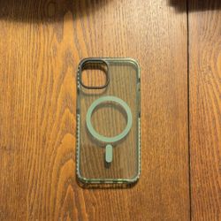 Clear/ green iPhone Case with MagSafe Ring
