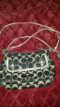 Coach "love poppy" signature small purse