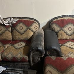 Southwestern Leather Sofa Set