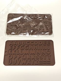 🍫🎂 Brand New 2-Piece Alphabet & Symbols Silicone Molds for Chocolate & Cake Decorating