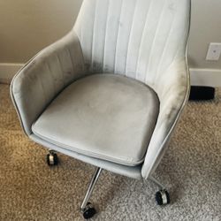 Grey Chair With Wheels