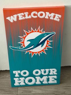 Lknew Miami Dolphins wooden wall decor