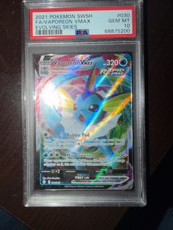 Vaporeon VMAX Full Art PSA 10 Evolving Skies