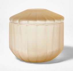 Threshold Studio McGee Fluted Glass Canister Decorative Trinket Jar - LIKE NEW
