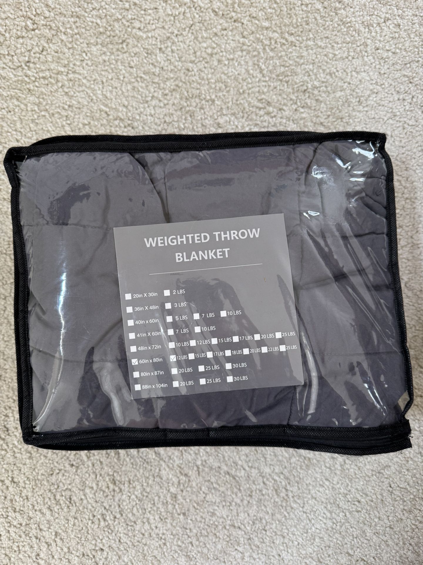 Weighted Blanket for Adults (20 lbs, 60" x 80") Queen Size Soft Cooling Heavy Blanket Sleeping, Apply to 190-210 lbs Body, Thick Breathable Blanket wi