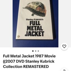 Full Metal Jacket 1987 Movie ((2007 DVD Stanley Kubrick Collection REMASTERED