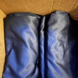 (5)  Navy Blue Lamour Satin 8ft Table Cloths
