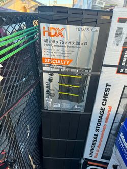 HDX
5 Tier Plastic Adjustable Garage Storage Shelving Unit in Black (48 in. W x 75 in. H x 20 in. D