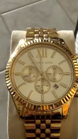 Men's Chronograph Lexington Gold-Tone Stainless Steel Bracelet Watch 45mm MK82