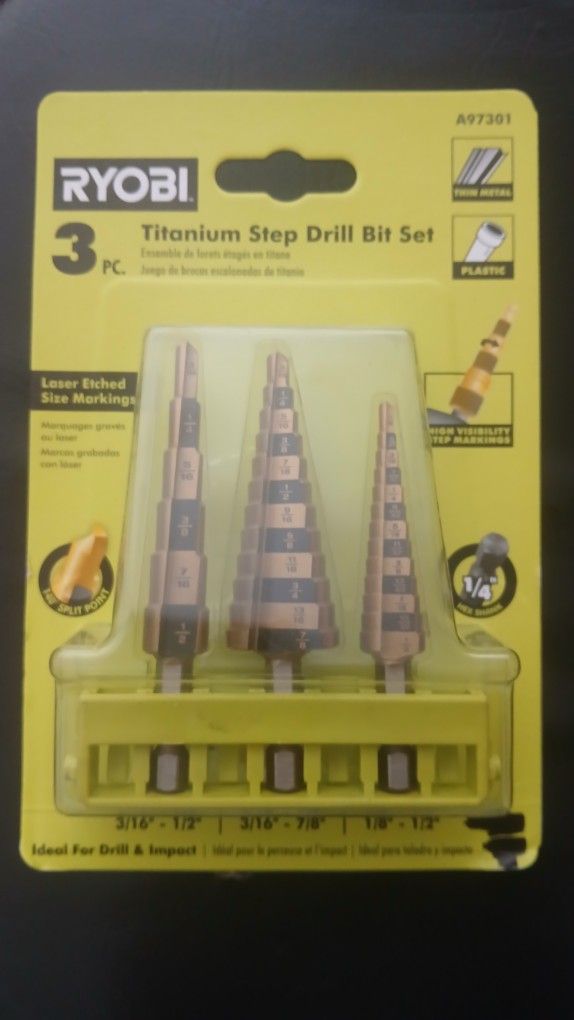 Ryobi Step Drill Set