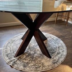 Glass Table no chairs, Great condition!