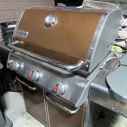 “Bronze Orange” Version Of The Weber Genesis Grill BBQ Propane Three Burners