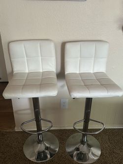 2 White Barstools