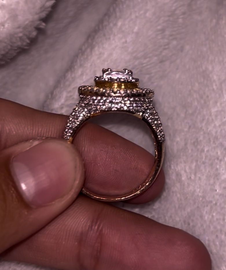 14k Gold Ring Dipped And Moissanite