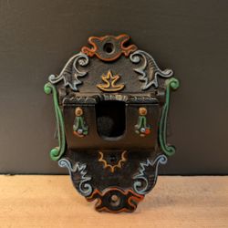 Vintage Cast Iron Match Holder 