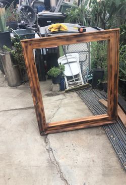 Wood mirror
