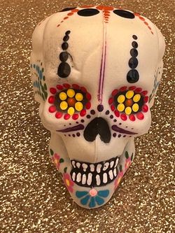 Hand-Painted plastic Sugar Skull Decor #7