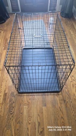 Black Foldable Dog Crate