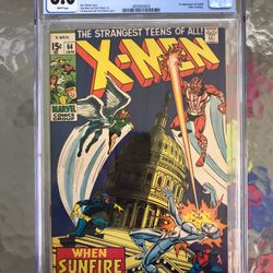 X-Men #64 (1970) CGC 8.0 — White Pgs; 1st Appearance Of Sunfire (Shiro Yoshida)