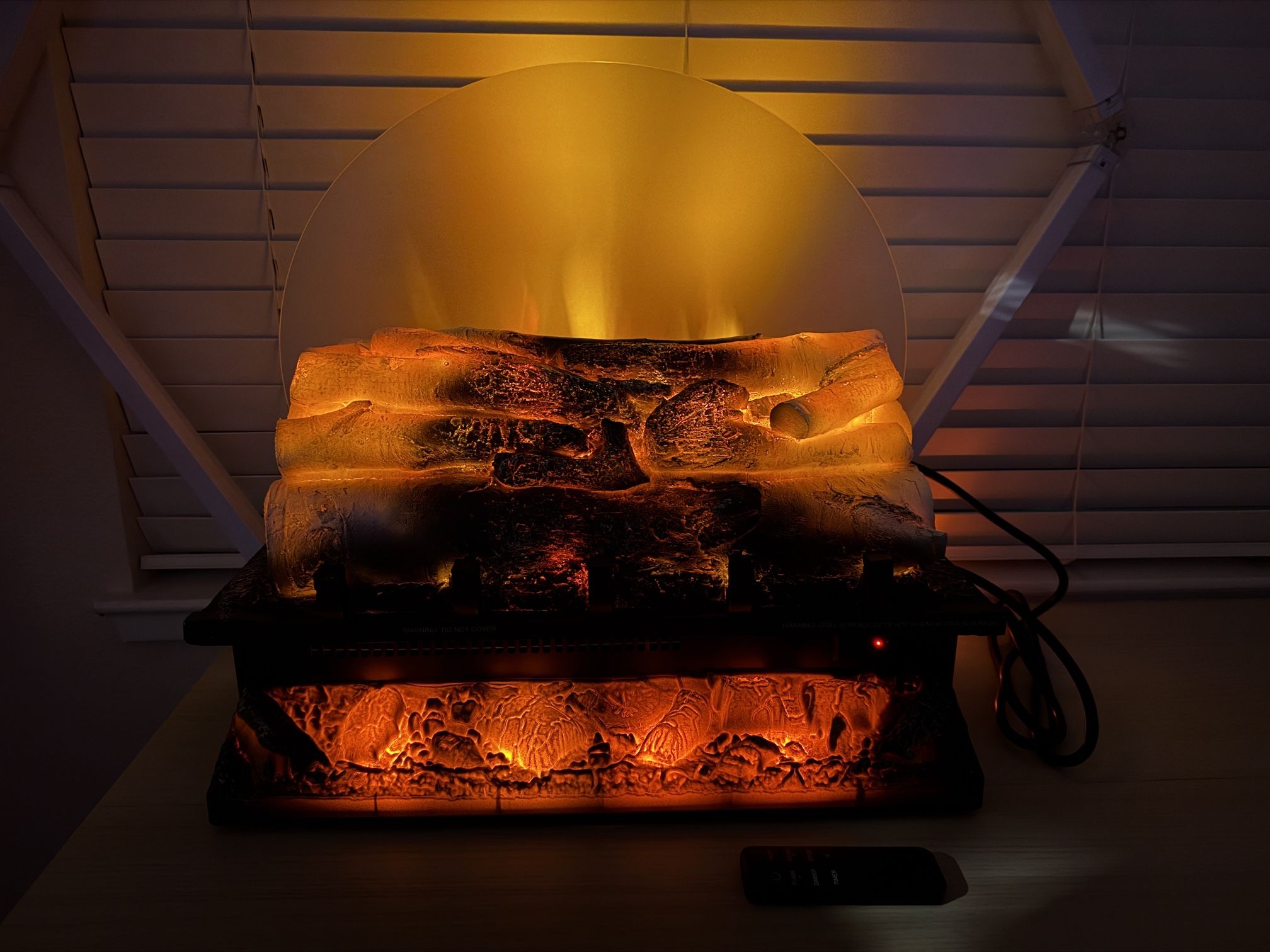 Brand New R.W.FLAME Electric Fireplace Log Heater,20" Fireplace Inserts with Crackling Sound,5 Flame Brightness,Heater 750W/1500W,Remote SKU188-S1