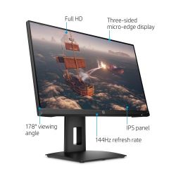 HP - X24ih 23.8" IPS LED FHD FreeSync Premium Monitor (Gaming Monitor)