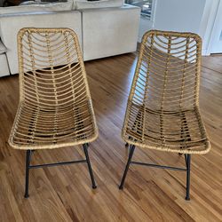 Wicker chairs set of 2