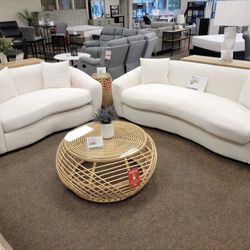 Sherpa 2 Piece Sofa & LOVESEAT 🔥FINANCING available 