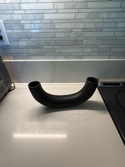 Modern Vase Black Ceramic Macaroni – Sculptural Decor $5