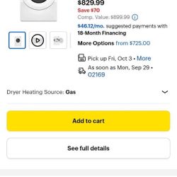 Whirlpool Gas Dryer (Brand New)