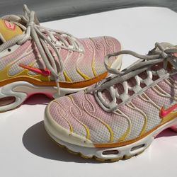 Nike Air Max Plus TN Air-Women's Size 6-Orange, Pink, Yellow-**No Inserts**