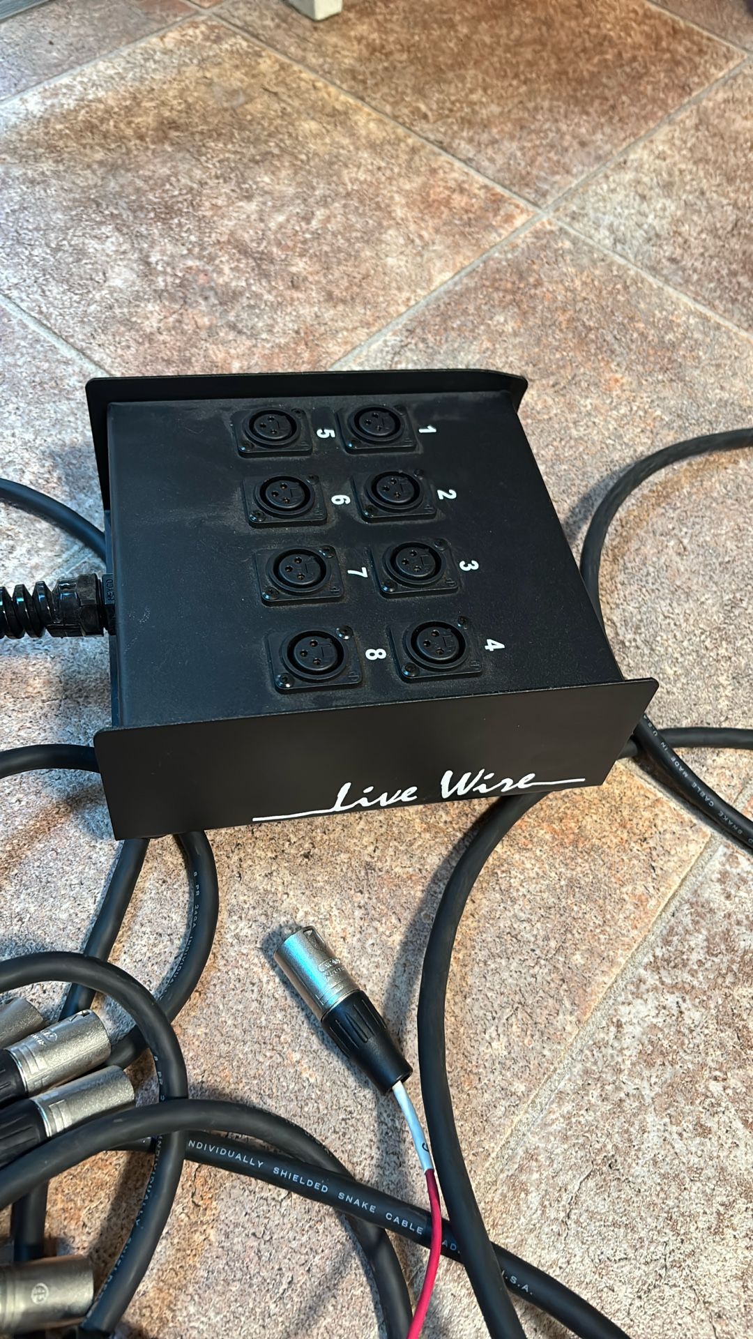 Livewire Advantage 8-Channel Snake 50 ft. Black