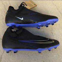 New Nike Phantom Gx Club DF FG MG Black Blue Soccer Cleats Shoes Men’s 8.5, Women’s 10