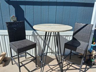 Patio Table & Chairs Bar Height