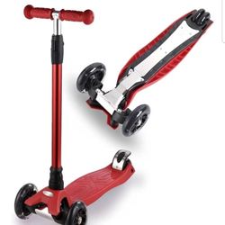 Kick Scooter Kids Scooter 3 Wheel Scooter, 4 Height Adjustable