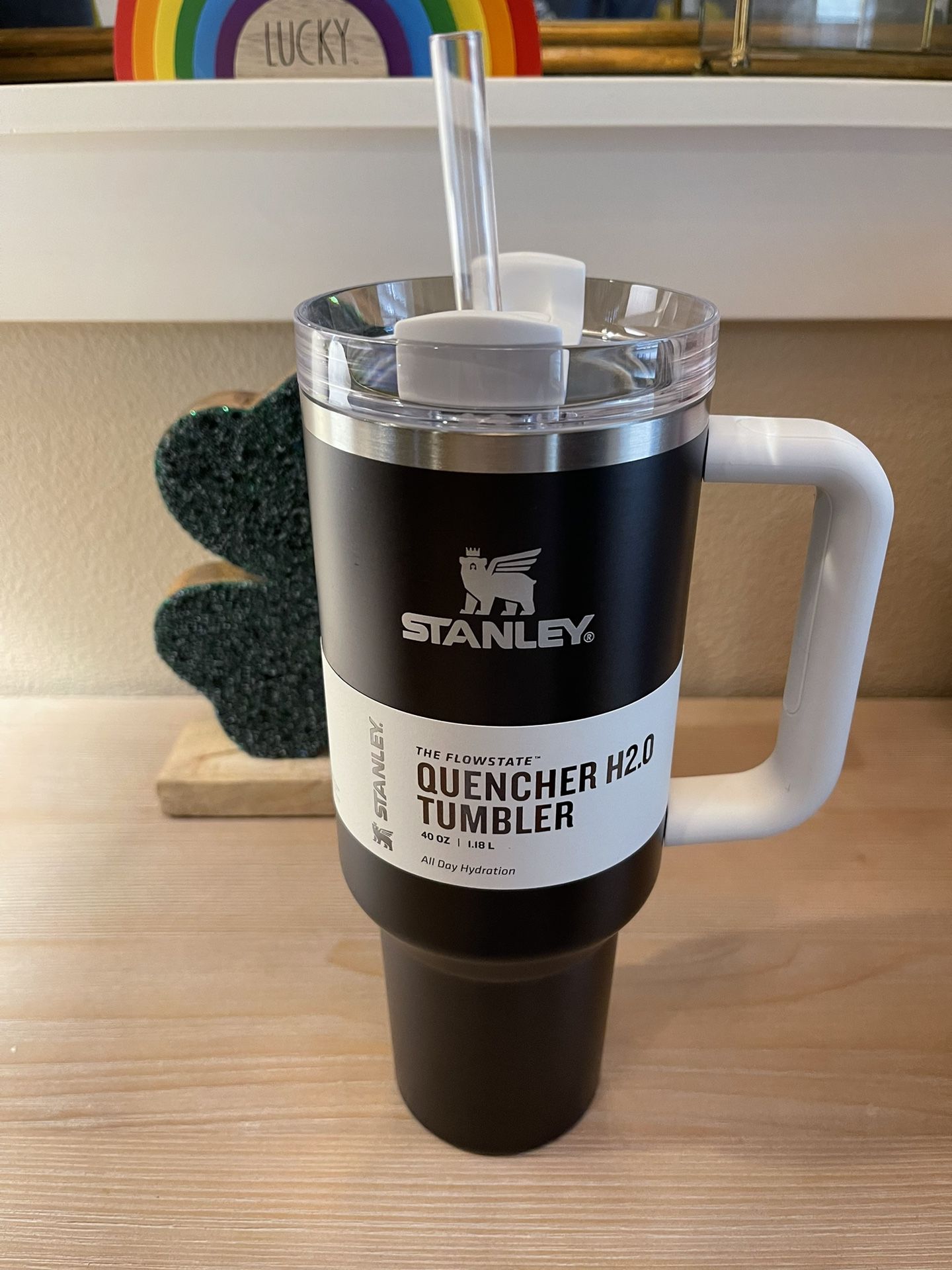 Stanley 40oz Stainless Steel H2.0 FlowState Quencher Tumbler - Black Glow  Color